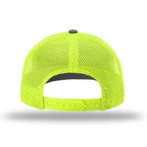 Savage Angler Apparel Charcoal_Neon Yellow_Back