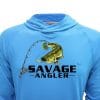 Savage Angler Performance Blue Hoodie_Front_1