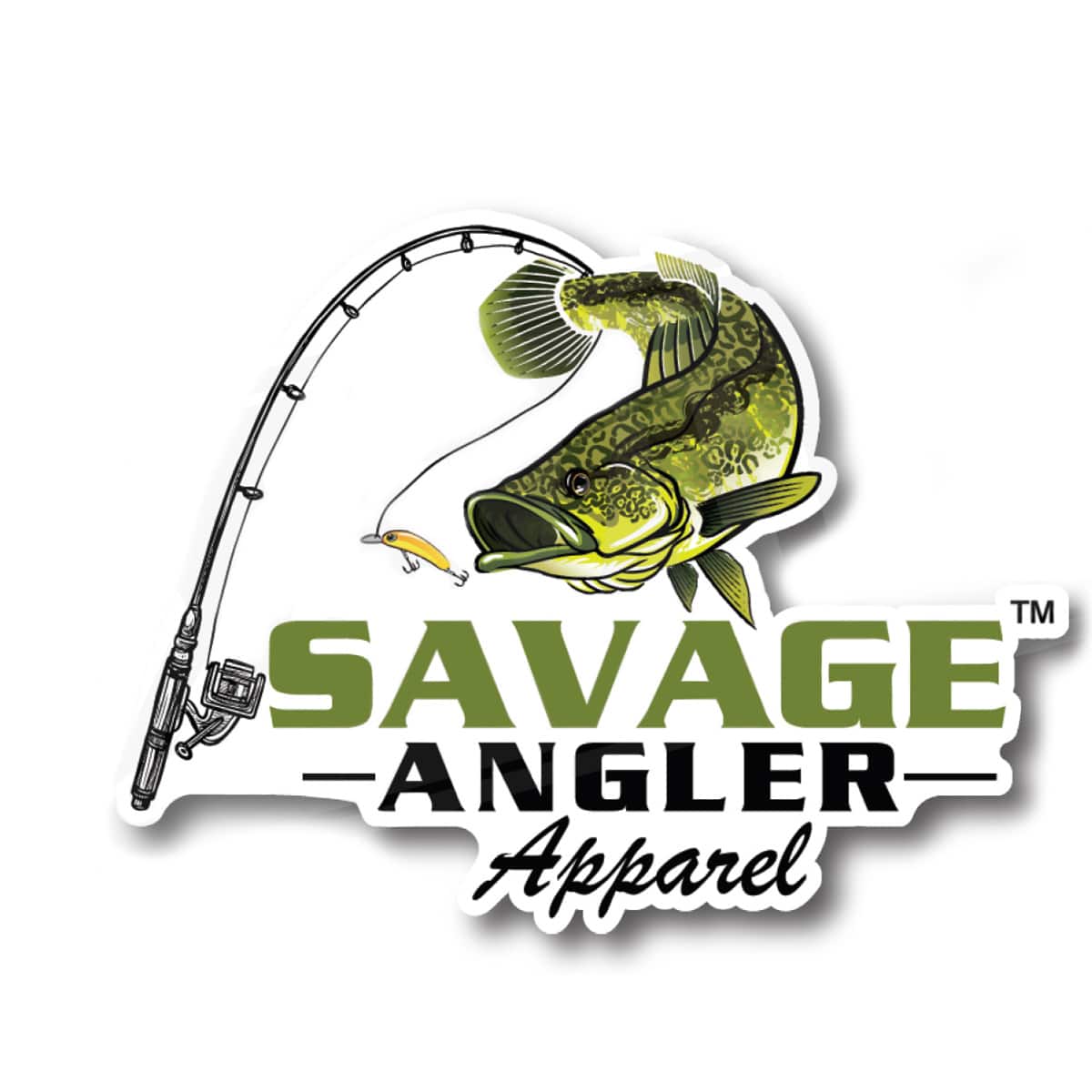 Savage Angler Bass Series Men's Long Sleeve Performance Hoodie