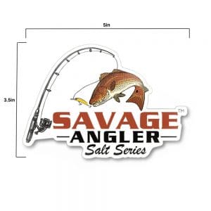 Savage Angler Salt Series Decal_Dimensions