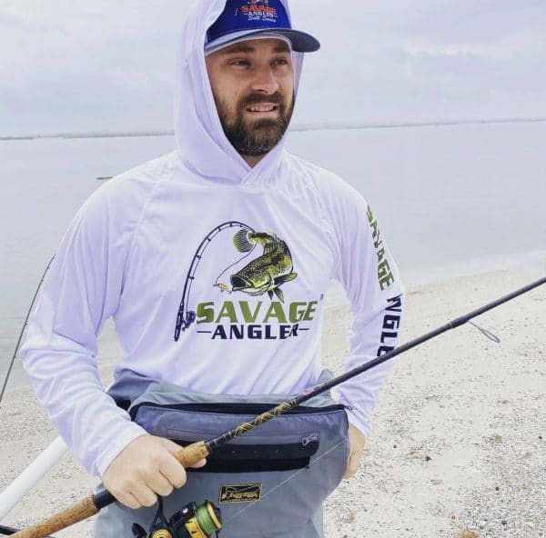 Savage Angler Bass Series Men's Long Sleeve Performance Fishing Shirt -  Neon Green