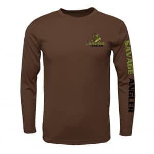Savage Angler Performance Fishing Shirt_Brown