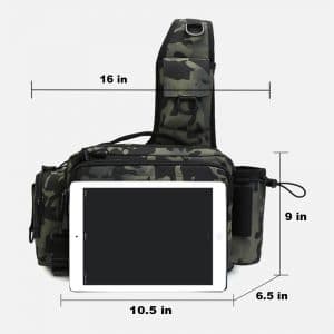 Savage Angler Multifunctional Fishing Sling Tackle Bag_ Measurements