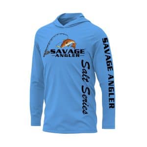 Savage Angler Salt Series Long Sleeve Performance Hoodie_Blue