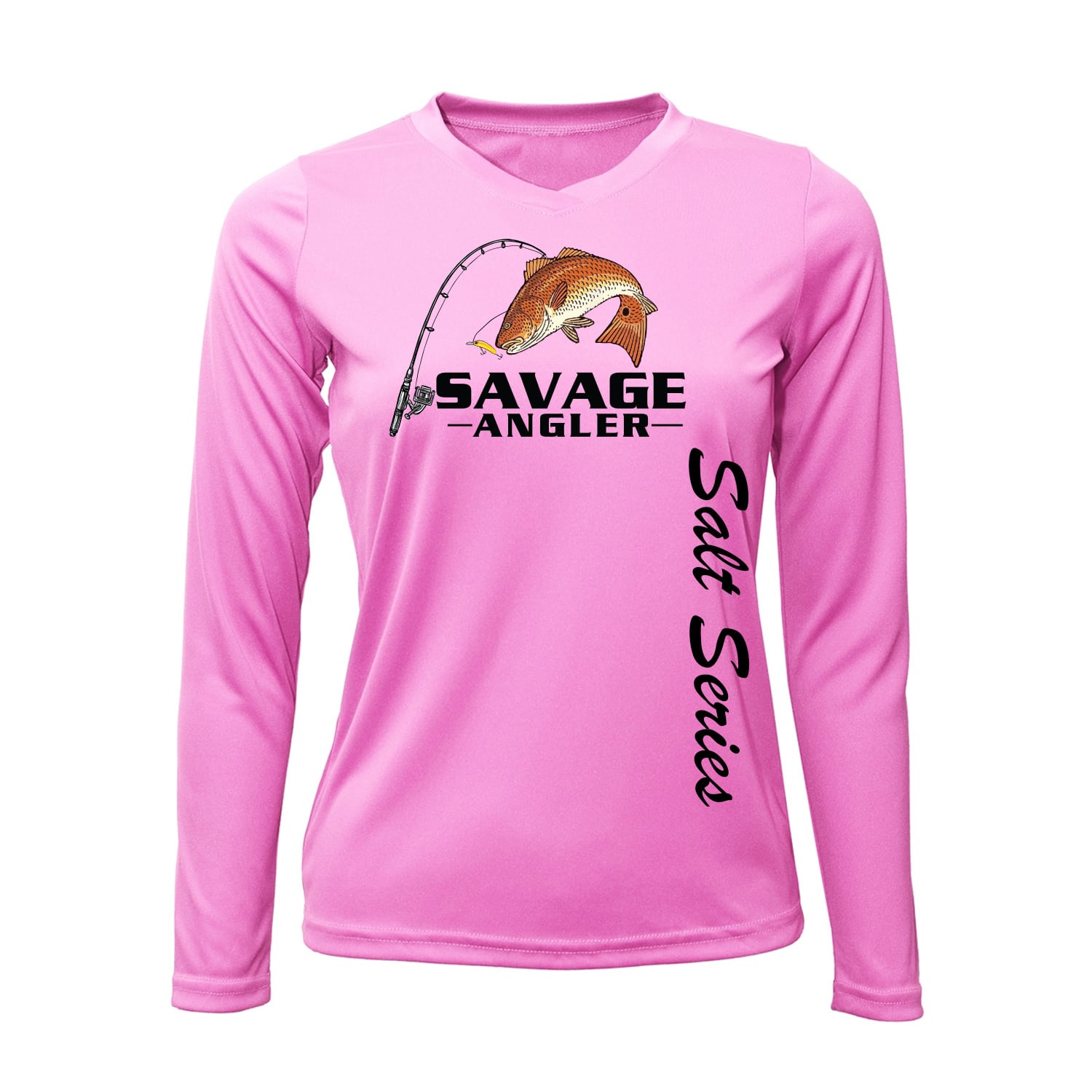 Savage Angler Salt Series Women's Performance Long Sleeve Fishing Shirt -  Pink
