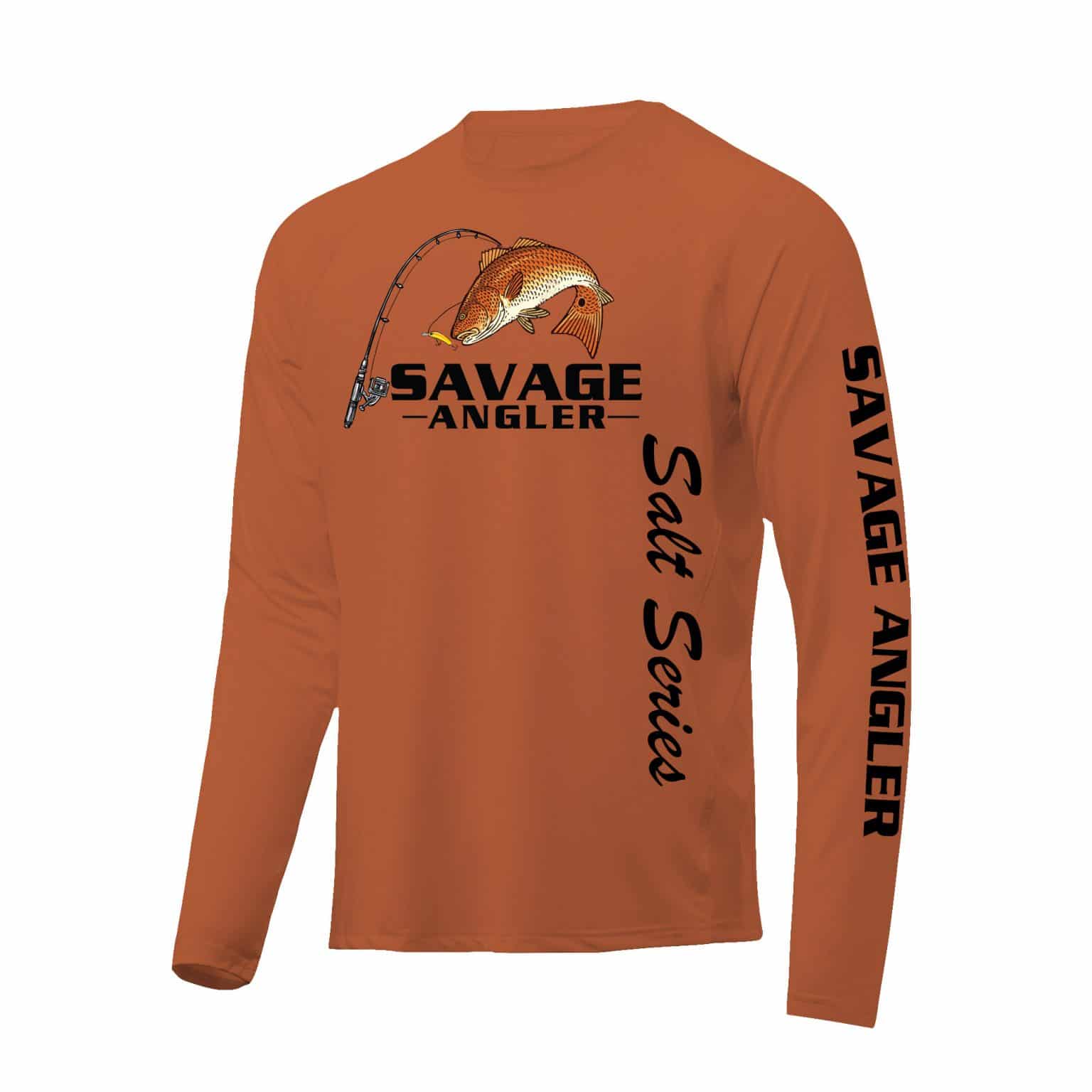 Savage Angler Salt Series Men's Long Sleeve Performance Fishing Shirt ...