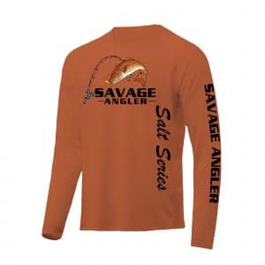 Savage Angler Salt Series Fishing Shirt_Burnt_Orange