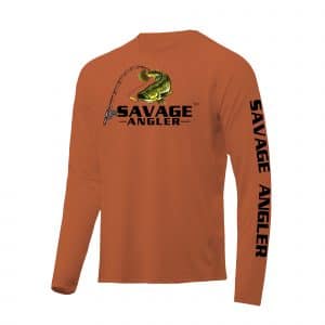 Savage Angler Performance Fishing Shirt_Burnt_Orange