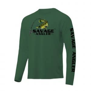 Savage Angler Performance Shirt_Dark_Green
