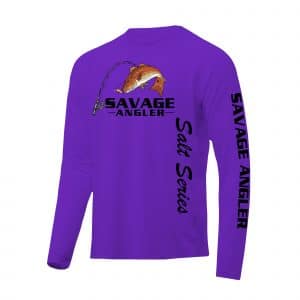 Savage Angler Salt Series Fishing Shirt_Purple