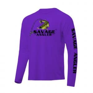 Savage Angler Performance Fishing Shirt_Purple