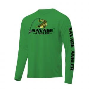 Savage Angler Performance Fishing Shirt_Lime