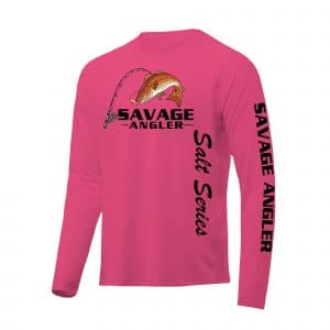 Savage Angler Salt Series Fishing Shirt_Hot_Pink