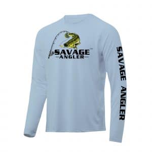 Savage Angler Performance Fishing Shirt_Ice_Blue