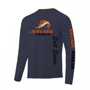 Savage Angler Salt Series Fishing Shirt_Navy