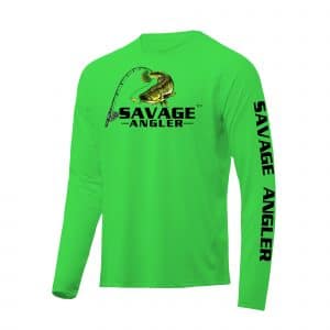 Savage Angler Performance Fishing Shirt_Neon_Green