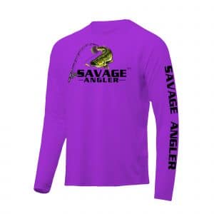 Savage Angler Performance Fishing Shirt_Electric_Purple