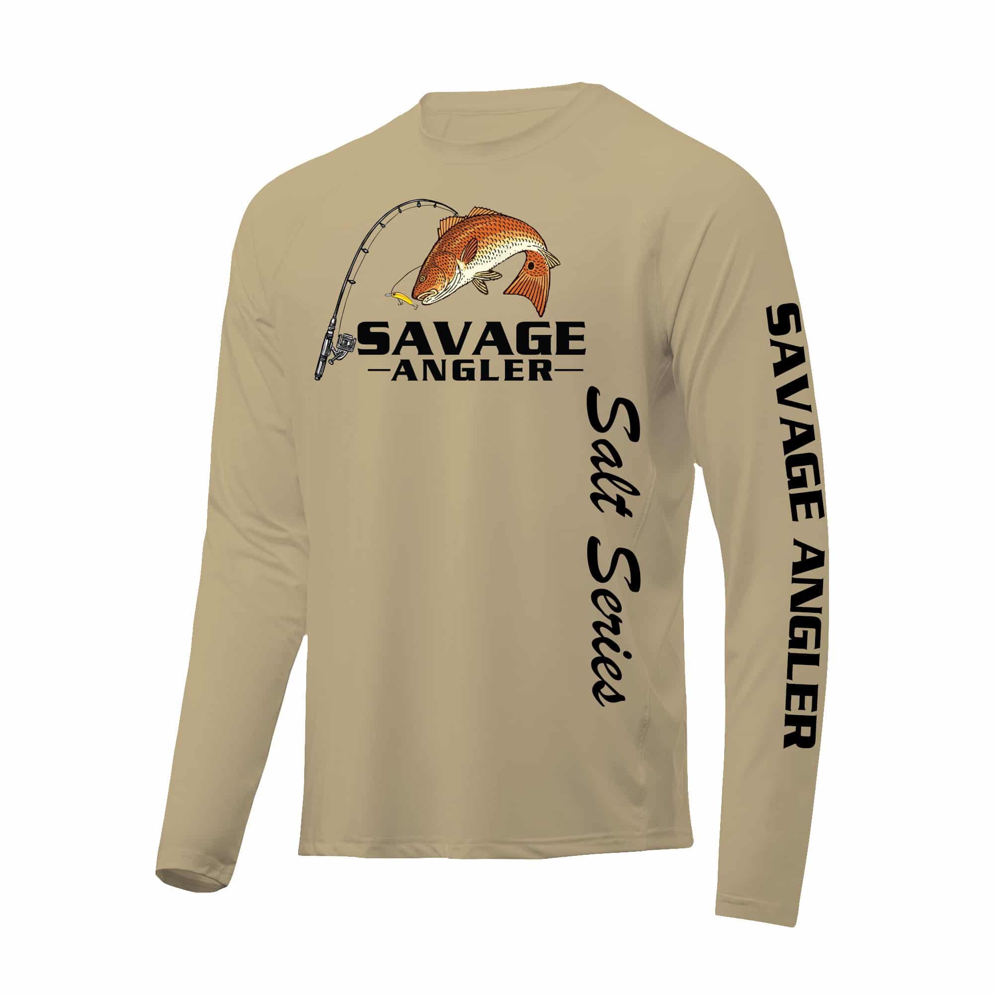 Savage Angler Salt Series Men's Long Sleeve Performance Fishing Shirt -  Sand » Savage Angler