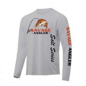 Savage Angler Salt Series Fishing Shirt_Silver