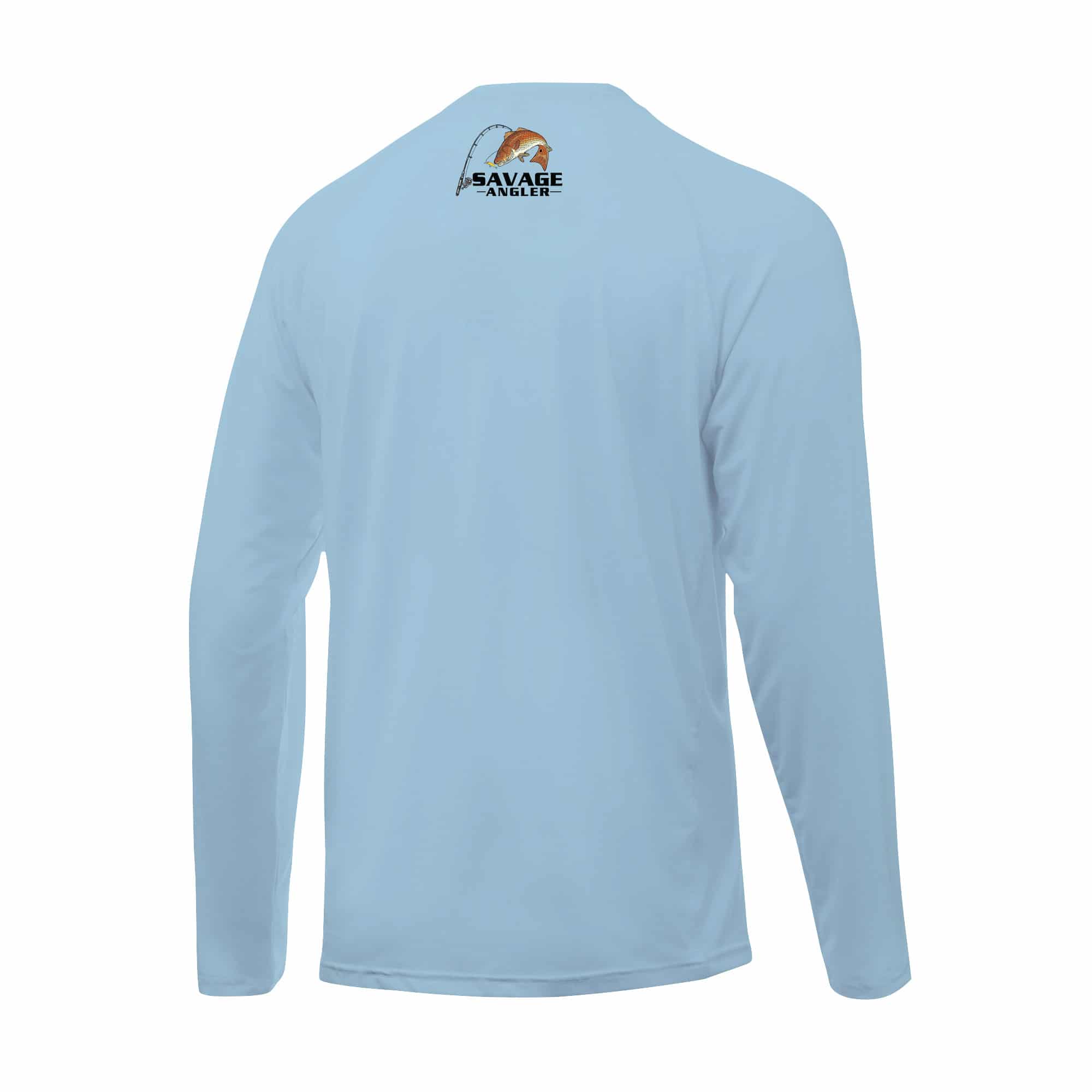 Savage Angler Salt Series Fishing Shirt_Sky_Blue_Back