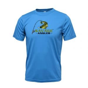 Savage Angler Bass Series Short Sleeve Shirt_Columbia_Blue