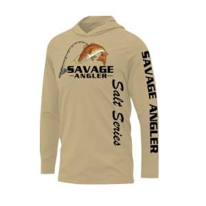 Savage Angler Salt Series Performance Hoodie_Sand