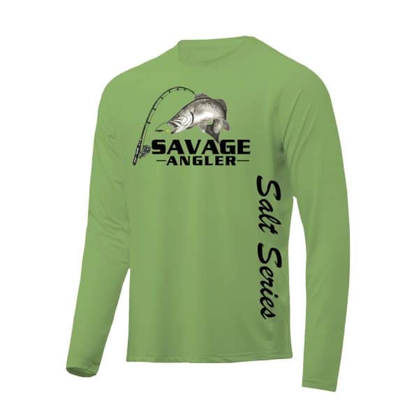 Savage Angler Bass Series Men's Performance Long Sleeve Fishing Shirt -  Dark Green » Savage Angler