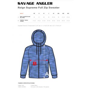 Savage Angler Reign Supreme Sweater_Size Guide