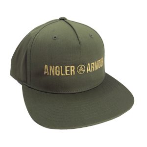 Angler Armour 5-Panel Pinched Front Fishing Cap_Army Olive