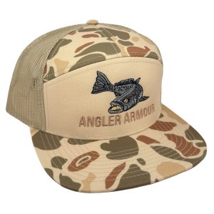 Angler Armour Speckled Trout Flat Bill Hat_Harvest Duck Camo Sandstone