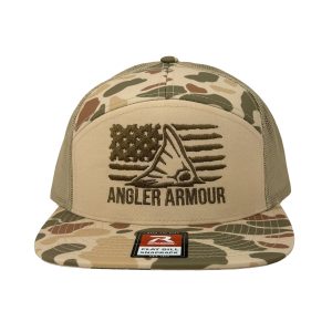 Angler Armour American Flag Tailing Redfish_Harvest Duck Camo_Sandstone