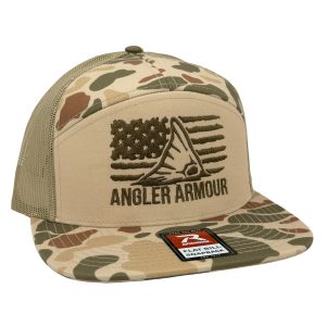 Angler Armour American Flag Tailing Redfish_Harvest Duck Camo_Sandstone