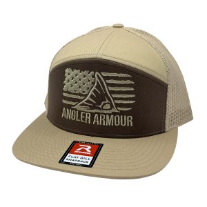 Angler Armour Redfish Republic Flat-Bill Snapback - Brown_Khaki